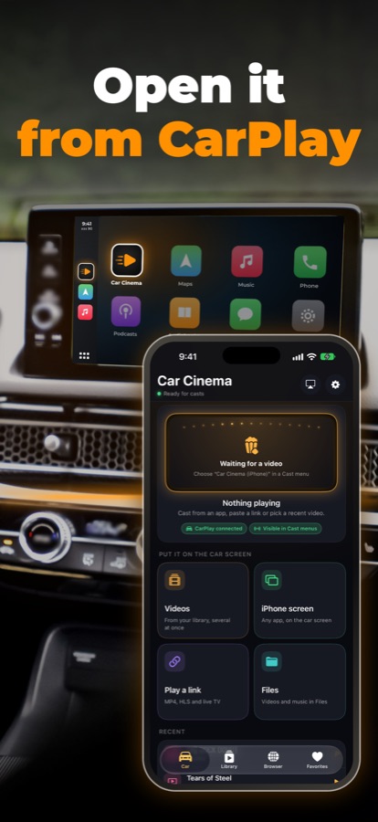 Car Cinema on the CarPlay home screen